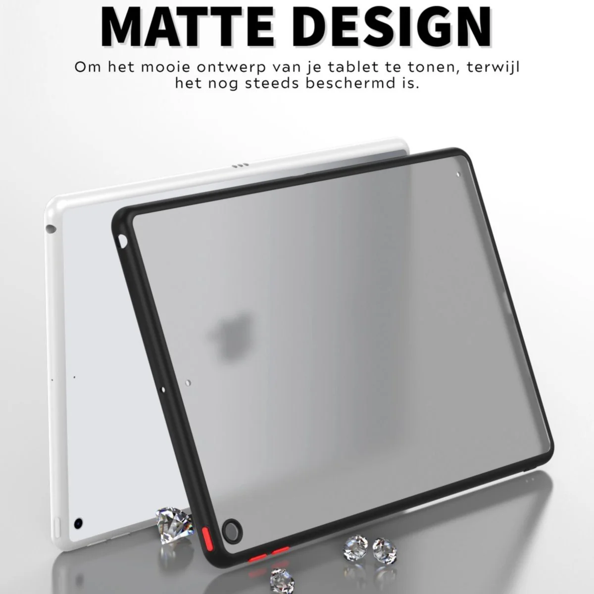 iPad 10.2 (2021) Hoes - iPad 10.2 (2019) Hoes - iPad 10.2 (2020) Hoes - Phreeze Back Cover AntiShock - Zwart - Transparant - Afbeelding 9