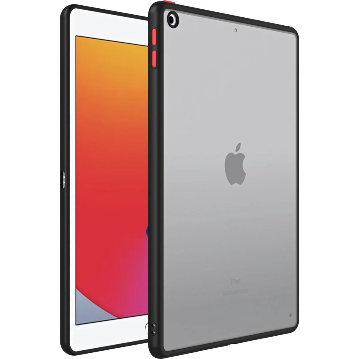 iPad 10.2 (2021) Hoes - iPad 10.2 (2019) Hoes - iPad 10.2 (2020) Hoes - Phreeze Back Cover AntiShock - Zwart - Transparant - Afbeelding 2