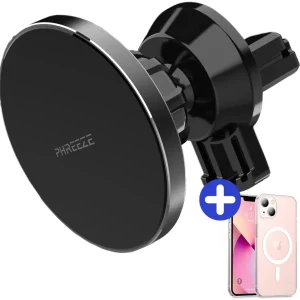 Telefoonhouders Auto Magneet + Magnetisch Hoesje iPhone 13 - Draadloze Snellader Auto met Magneet