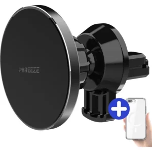 Telefoonhouders Auto Magneet + Magnetisch Hoesje iPhone 8 Plus - Draadloze Snellader Auto met Magneet